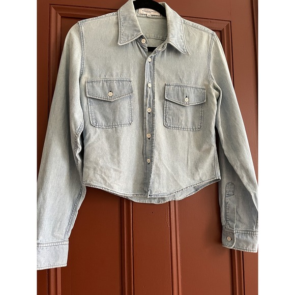 Balenciaga Tops - Balenciaga Fall 2002 Nicolas Ghesquiere Archive Denim Shirt Light Wash 38